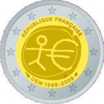 2 евро Франция 2009 год 10 ЛЕТ ВВЕДЕНИЯ ЕВРО