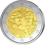 2 евро Бельгия 2011 год 100 лет Международному женскому дню