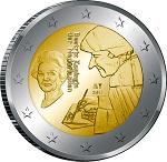 2 евро Нидерланды 2011 год 500 лет издания книги «Похвала глупости» Эразма Роттердамского