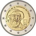 2 евро Франция 2012 год 100 лет со дня рождения аббата Пьера