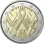 2 евро Франция 2014 год Всемирный день борьбы со СПИДом