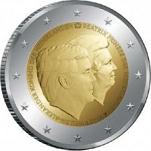 2 евро Нидерланды 2014 год Король Виллем-Александр и принцесса Беатрикс