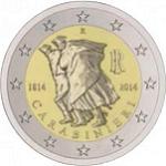 2 евро Италия 2014 год 200 лет Карабинерам