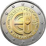 2 евро Словакия 2014 год 10 лет членству Словакии в ЕС