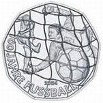 5 евро Австрия 2004 г. 100 лет футболу