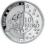 10 евро Бельгия 2005 год 60 лет мира и свободы в Европе