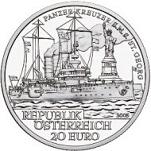 20 евро Австрия 2005 г. Броненосец S.M.S. "Святой Георг"