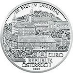 10 евро Австрия 2007 год Монастырь Святого Павла в Лаванттале