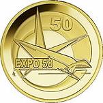 100 евро Бельгия 2008 год 50 лет Международной выставке ЭКСПО-58 в Брюсселе