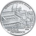 10 евро Австрия 2008 год Монастырь Зеккау