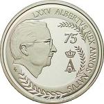 10 евро 2009 год Бельгия 75 лет правящему королю Бельгии Альберту II