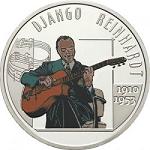 10 евро Бельгия 2010 год 100 лет со дня рождения Джанго Рейнхардта