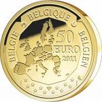 50 евро Бельгия 2011 год 100 лет со дня открытия Южного полюса
