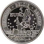 5 евро Бельгия 2010 год 175 лет железной дороге Бельгии и Германии