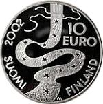 10 евро Финляндия 2002 год 200 лет со дня рождения Элиаса Лённрота