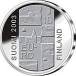 10 евро Финляндия 2003 год 200 лет со дня смерти Андерса Чидениуса