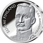 10 евро Финляндия 2003 год Барон Маннергейм и 300-летие Санкт-Петербурга