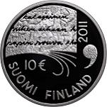 10 евро Финляндия 2011 год 150 лет со дня рождения Юхани Ахо и финская литература