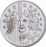 1,5 евро Франция 2002 год Европа-2002