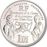 1,5 евро Франция 2003 год 200 лет со дня продажи Луизианы