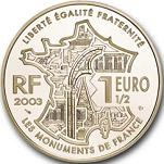 1,5 евро Франция 2003 год Замок Шамбор