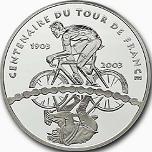 1,5 евро Франция 2003 год 100 лет Тур де Франс: Тур