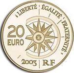 20 евро Франция 2003 год Путешествие вокруг света: Восточный экспресс