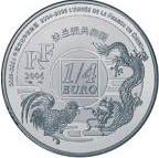 1/4 евро Франция 2004 год Год китайской культуры во Франции и французской культуры в Китае