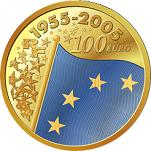 100 евро Франция 2005 год Европа-2005: 50 лет флагу ЕС