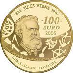 100 евро Франция 2005 год С Земли на Луну