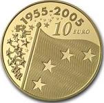 10 евро Франция 2005 год Европа-2005: 50 лет флагу ЕС