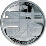 10 евро Германия 2002 год 100 лет метро в Германии