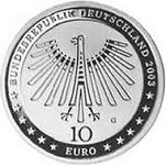 10 евро Германия 2003 год 200-летие Готтфрида фон Земпера