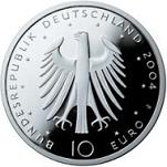 10 евро Германия 2004 год 200-летие Эдуарда Мерике