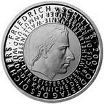 10 евро Германия 2005 год 200 лет со дня смерти Фридриха Шиллера