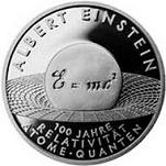 10 евро Германия 2005 год 100 лет теории относительности