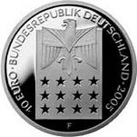 10 евро Германия 2005 год Берта фон Зутнер