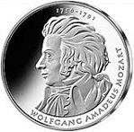 10 евро Германия 2006 год 250 лет со дня рождения В.А. Моцарта