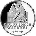 10 евро Германия 2006 год 225 лет со дня рождения К.Ф. Шинкеля