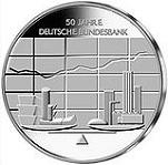 10 евро Германия 2007 год 50 лет Федеральному банку Германии