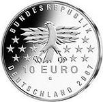 10 евро Германия 2007 год 50 лет Федеральной земле Саар