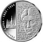 10 евро Германия 2008 год 125 лет со дня рождения Франца Кафки
