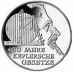 10 евро Германия 2009 год 400 лет законам Кеплера