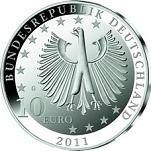 10 евро Германия 2011 год 200 лет со дня рождения Франца Листа