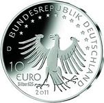 10 евро Германия 2011 год 500 лет книге "Тиль Уленшпигель"