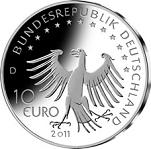 10 евро Германия 2011 год 500 лет книге "Тиль Уленшпигель"