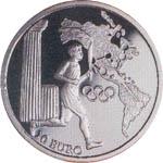 10 евро Греция 2004 год XXVIII Олимпийские игры 2004 года в Афинах - Эстафета Олимпийского огня: Америка