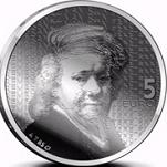 5 евро Голландия 2006 год 400 лет со дня рождения Рембрандта