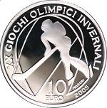 10 евро Италия 2005 год Зимние Олимпийские игры-2006 в Италии: Хоккей