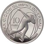 10 евро Италия 2005 год Зимние Олимпийские игры-2006 в Италии: Конькобежный спорт
